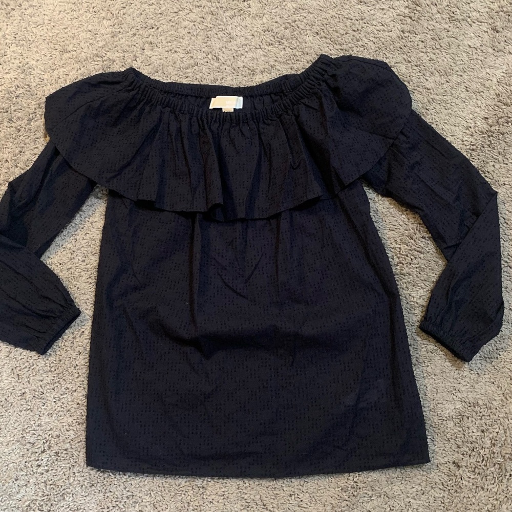Michael - Michael Kors Peasant Ruffle Top Small